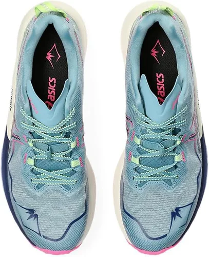 Vista 8 de ASICS Zapatos FUJISPEED 2 para mujer, 8.5, GRIS Azul/Negro