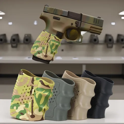 Vista 12 de Funda de agarre táctico de goma antideslizante con ventilación para Glock
