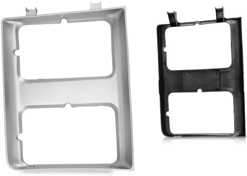 Vista 2 de Para Chevy C10 / C20 Suburban Faro Puerta 1985 1986 Par / Juego de lado del conductor y pasajero con faros dobles Plata GM2512126 + GM2513126