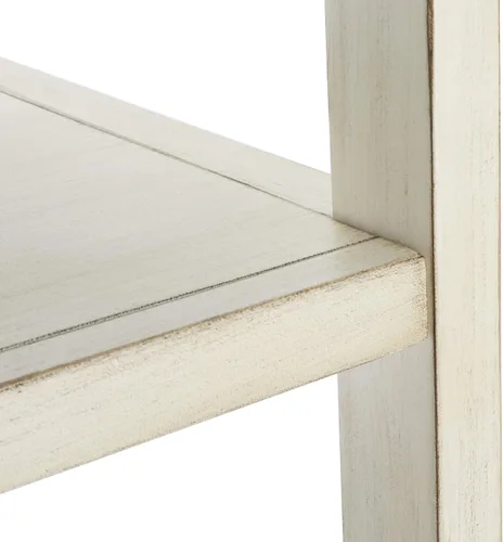 Vista 9 de Safavieh Home Collection Johni Antique White and Gold - Caja de almacenamiento con 5 estantes Antiguo/blanco