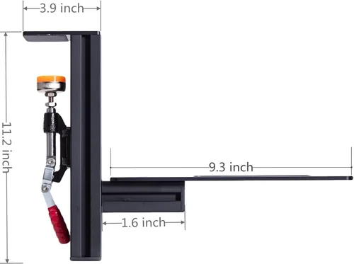 Vista 3 de Meza Mount - Juego de 2 soportes de escritorio Hotas resistentes compatibles con Thrustmaster Warthog WinWing Orion 2 con todos los pernos