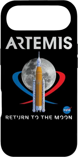 Vista 26 de Funda con logotipo para iPhone 15 Pro NASA Artemis Mission SLS Moon Insignia