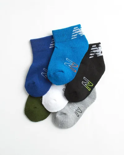 Vista 3 de New Balance Calcetines para bebé, paquete de 6 calcetines acolchados de corte de un cuarto (bebébebé)