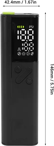Vista 7 de Bomba de bola eléctrica, pantalla LED, bomba de aire con medidor de presión preciso, 5 modos de inflado, multifuncional de 3 a 18 psi, diseño