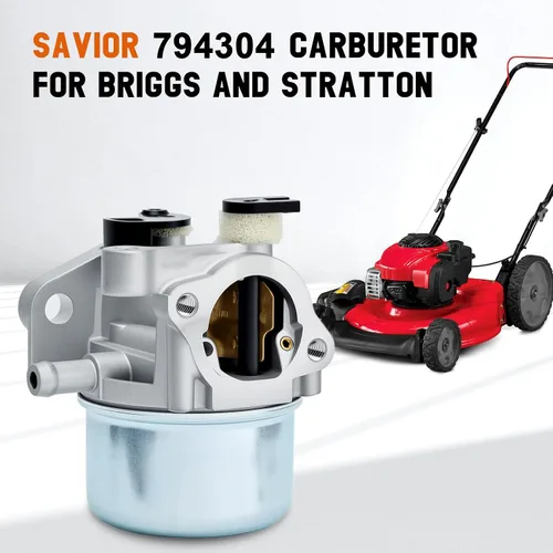 Vista 4 de Carburador Savior 794304 para 799866 799871 790845 796707 Troy Bilt TB230 Cortacésped 6.75 hp Craftsman Troy Bilt Lavadora de Presión Toro 22