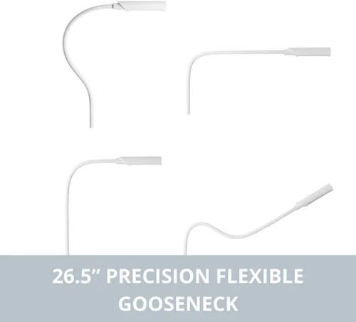 Vista 5 de Reliable UberLight™ Flex 1100TL - Luz de tarea rígida con cable – Luz LED portátil con soporte de mesa, cuello de cisne flexible de 26.5 pulgadas