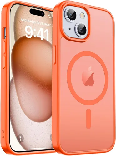 Vista 107 de zapica Funda magnética para iPhone Air, con protector de pantalla de vidrio templado, compatible con MagSafe, translúcida mate, a prueba de golpes