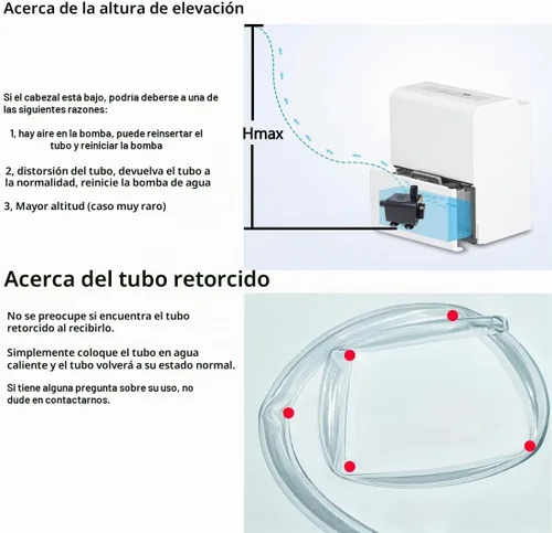 Vista 6 de Bomba de condensado HVAC pequeña mejorada, elevación de 4.5 pies, bombas sumergibles automáticas con sensor de nivel, bomba de sumidero, mini bomba