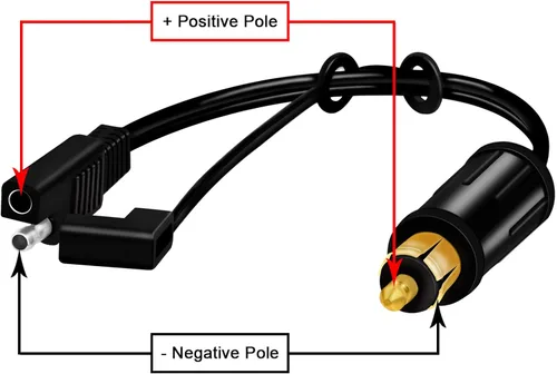 Vista 5 de Adaptador divisor para encendedor de cigarrillos BMW - Conector SAE a enchufe DIN para puerto de cargador de energía de coche