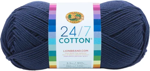 Vista 36 de Lion Brand Yarn - Hilo ligero 24/7 de algodón para tejer, hacer ganchillo y manualidades, Ámbar, paquete de 1 Light Worsted 100% Mercerized Cotton