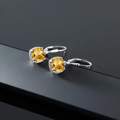 Vista 72 de Gem Stone King Aretes colgantes de plata de ley 925 de 0.315 pulgadas para mujer