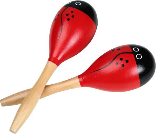 Vista 12 de Maracas para adultos y niños, 2 unidades de 9 pulgadas de maraca de madera para recuerdos de fiesta, color azul