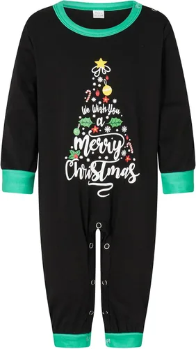 Vista 6 de WakeUple Pijamas de Navidad a juego para la familia, conjuntos de pijamas de Navidad clásicos rojos para mujeres, hombres, niños, perros y bebés