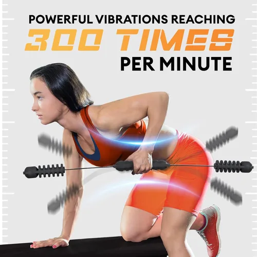 Vista 3 de Yes4All Flex Bar, Elastic Fitness Bars with Strong Fiberglass & TPE Material, 2in1 Functional Exercise Bar, 9.5 inch Comfortable Grip, High