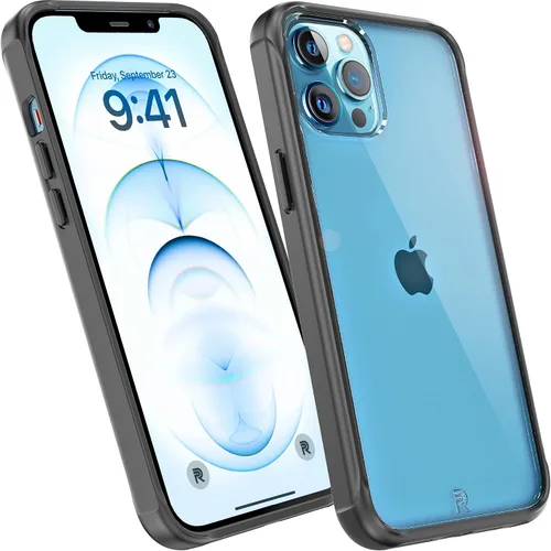 Vista 11 de REBEL Funda transparente para iPhone 12 Mini [Crystal Series Gen-2] sin amarillamiento, doble arañazos, protección a prueba de golpes, agarre