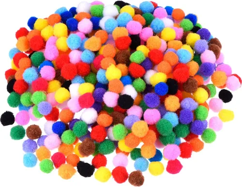 Vista 8 de Blulu - Pompones para manualidades y suministros de hobby, 500 unidades, 0.5 in