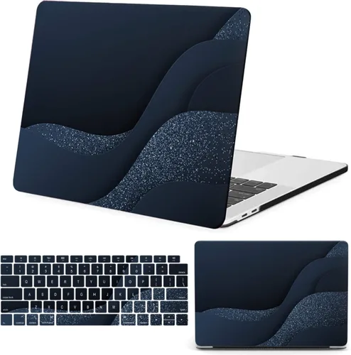 Vista 14 de Funda rígida de plástico para MacBook Air de 15 pulgadas y cubierta Mármol de oro beige