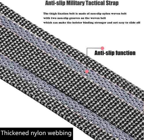 Vista 4 de Leg Holster Strap, Tactical Leg Strap Thigh Belt Military Outdoors EDC Leg Hanger Band for Drop Leg Holsters Hunting Cosplay