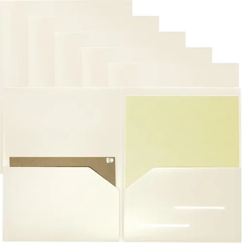 Vista 10 de Youngever Paquete de 6 carpetas de plástico resistente con dos bolsillos, carpeta de plástico resistente con 2 bolsillos (negro)