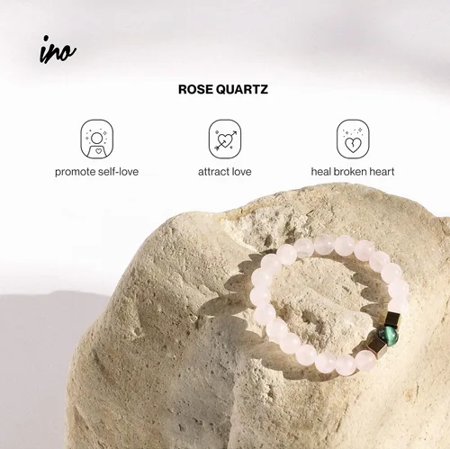 Vista 4 de 0.315pulgadas, chacras protectores y brazalete curativo para hombres o mujeres amatista, cuarzo rosa, howlita, ágata de musgo, y Mai Fan
