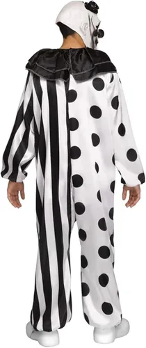 Vista 4 de nezababycos Disfraz de asesino payaso espeluznante de Halloween para disfraz de Joker sangrante trajes de cosplay para fiesta de adultos