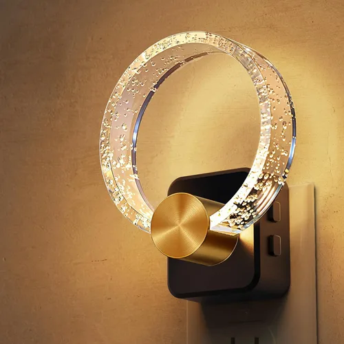 Vista 13 de L LOHAS LED - Luces nocturnas enchufables en la pared, temperatura de color ajustable 3000K/4000K/5000K, luz nocturna de burbujas con sensor