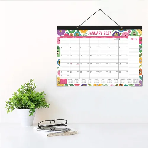 Vista 9 de Calendario de escritorio 2026-2027 - julio de 2026 a diciembre de 2027, calendario de escritorio grande de 17 x 12 pulgadas, calendario de 18 meses
