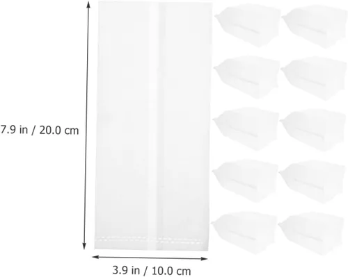 Vista 2 de 100pcs Biodegradable Nursery Growing Bags Non-Woven Fabric Planting Pouches 20x20cm for Seedlings Vegetable Breeding Garden Use