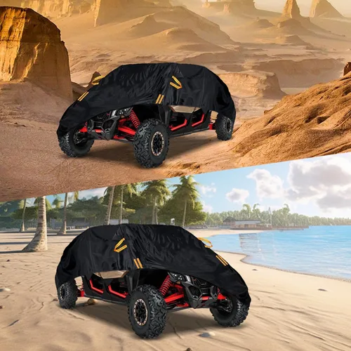Vista 6 de Funda para UTV de 2 plazas impermeable para exteriores, resistente lado a lado, protección para todo tipo de clima, compatible con Polaris RZR