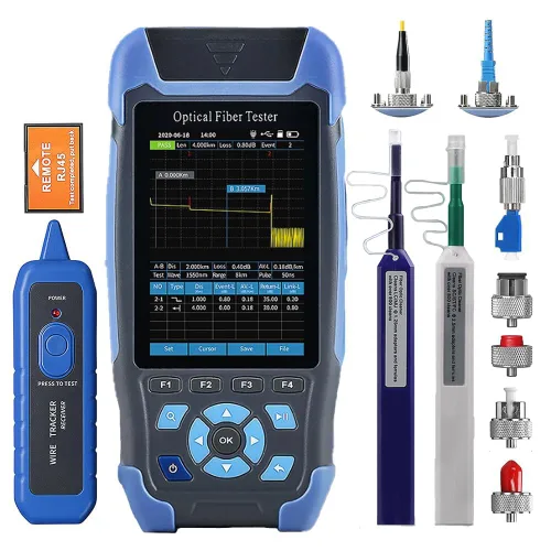 Vista 11 de Mini-Pro 1310/1550nm SM OTDR Probador multifunción integrado OPM/OLS / RJ45 prueba/VFL Rango de prueba 16.4 ft-60Km Rango dinámico 24dB/22dB