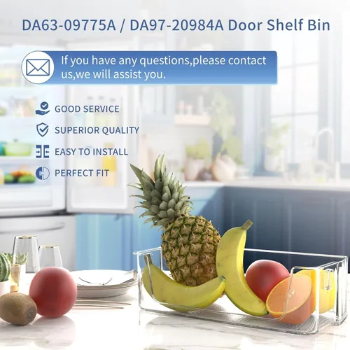 Vista 6 de Contenedor para puerta de refrigerador DA63-09775A DA97-20984A actualizado (lado derecho) Compatible with Sam-sung Refrigerator RF27T5201SR