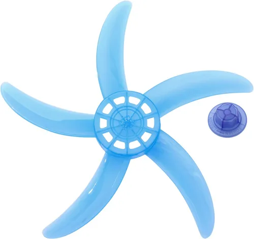 Vista 12 de dPois Hoja de ventilador de plástico hojas universal para el hogar, pedestal de pie para ventilador de mesa, pieza de repuesto con cubierta de Negro
