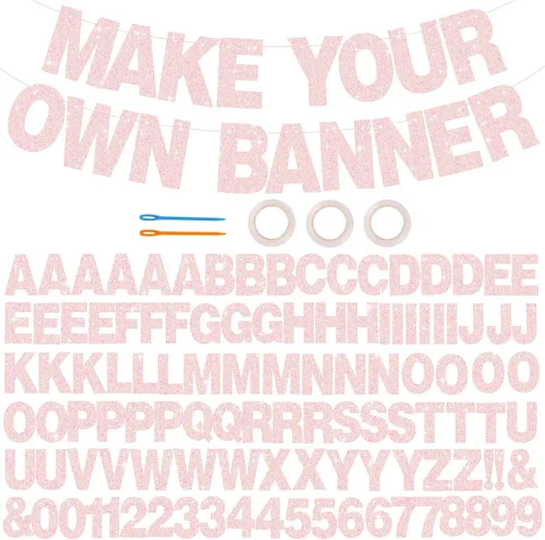 Vista 30 de 116 piezas de letras de la A a la Z DIY Banner personalizado Colorido