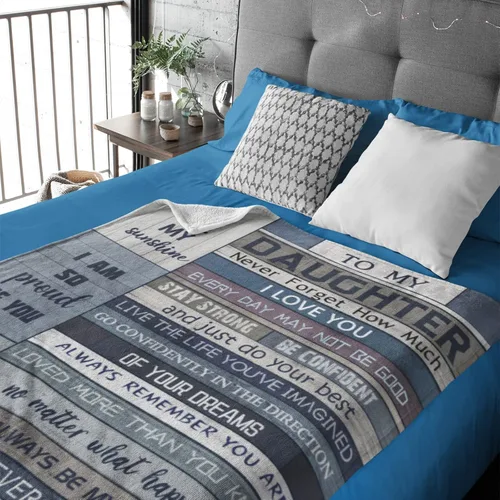 Vista 5 de Yamco Manta de Regalos para Hija - Regalo para Hijas de Mamá y Papá - Regalos para Hija de Madres Mantas de 60" x 50" - Regalos de Cumpleaños