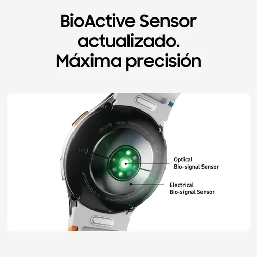 Vista 4 de Samsung Galaxy Watch 7 44mm Reloj inteligente AI con pantalla AMOLED de 1.5", Wear OS 5, Wi-Fi, Bluetooth, monitor de frecuencia cardíaca, apnea