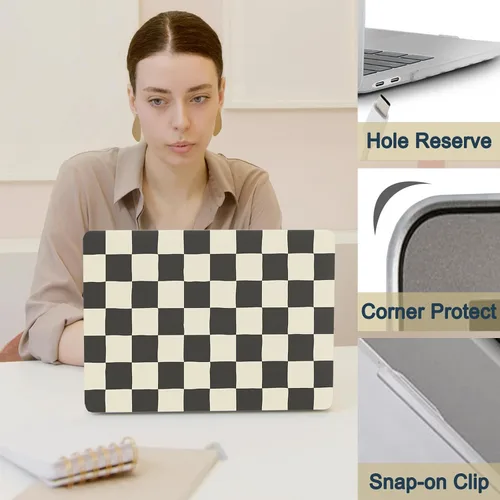 Vista 132 de Funda compatible con MacBook Air de 11 pulgadas 2015-2010 A1465 A1370, diseño impreso de plástico para laptop, carcasa protectora Air de 11.6