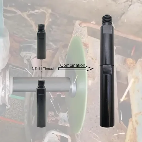Vista 4 de Juego de ejes de extensión para amoladora angular de 5/8"-11 Kit extensor de pulido de vías respiratorias 3 paquetes Barra de conexión para pulidor