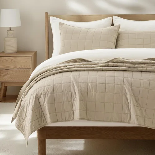 Vista 15 de EVERGRACEHOME - Juego de edredón de punto de caja 100% algodón, tamaño Queen, abedul Garment-Washed Softness, Lightweight All-Season Warmth, Cozy