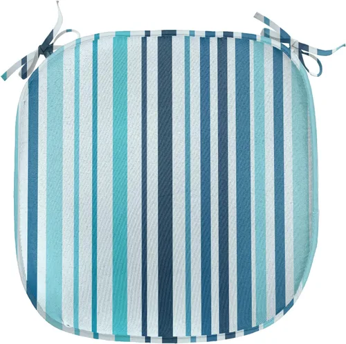 Vista 142 de Ambesonne Flamingo - Cojín de asiento para silla, diseño de fantasía exótica con elementos de vida silvestre hawaiana en colores pastel, acolchado