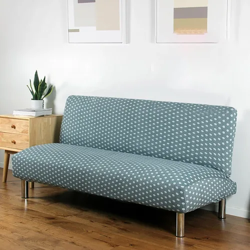 Vista 7 de Konsilsa Funda de sofá cama sin brazos, funda elástica para sofá cama, funda de sofá cama plegable, cubierta completa suave, funda para futón