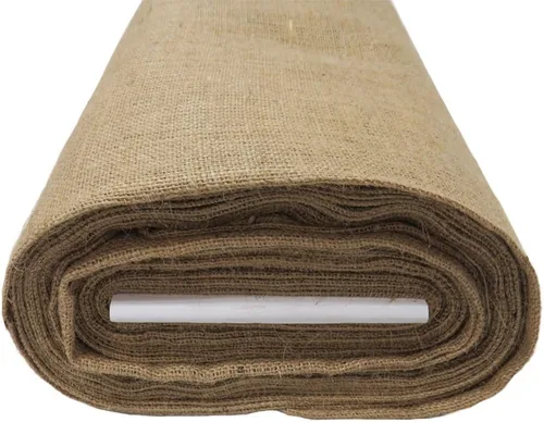 Vista 3 de Tela de arpillera, 38-40" de ancho, más de 100 yardas en stock - Perno de 5 yardas- 100% yute - Natural