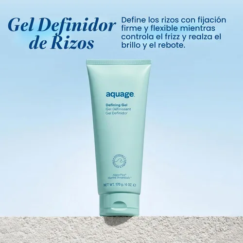 Vista 2 de Aquage Defining Curl Gel y potenciador de cabello rizado, 6 oz Control del encrespamiento, rebote, brillo y resistencia a la humedad para hebras