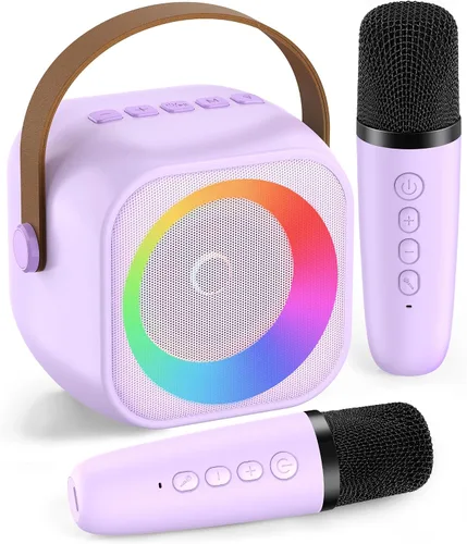 Vista 11 de Máquina de karaoke para niños, regalos de karaoke para niñas de 4, 5, 6, 7, 8, 9, 10, 12 años o más, fiesta de cumpleaños, 4 a 12 años, juguetes