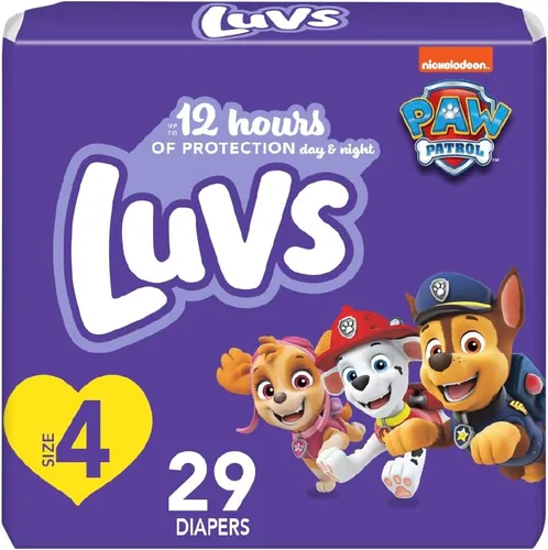 Vista 9 de Luvs Pañales de bebé talla 1, pañales Bluey de Protección Platinum para día y noche, talla 1, 48 unidades (el embalaje puede variar)