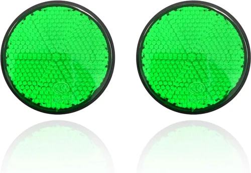 Vista 11 de Dickno 2 PCS reflectores de motocicleta M6 x 1.0, reflector de advertencia reflectante de montaje con tornillo de plástico, reflectores universales