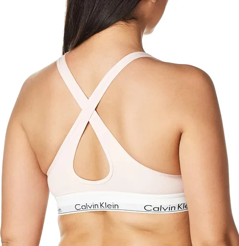 Vista 4 de Calvin Klein Bralette moderno de algodón con forro ligero para mujer