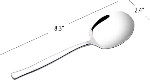 Vista 3 de 8 cucharas grandes para servir, cucharas de acero inoxidable para servir bufé