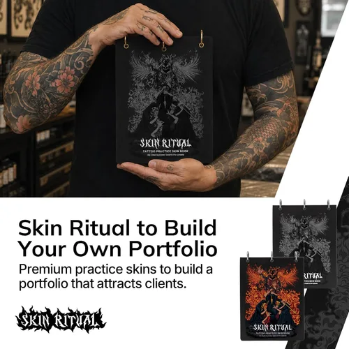 Vista 6 de 3mm SkinRitual Tattoo Practice Skins Book, 8Pcs Fake Skins, Tattoo Supplies