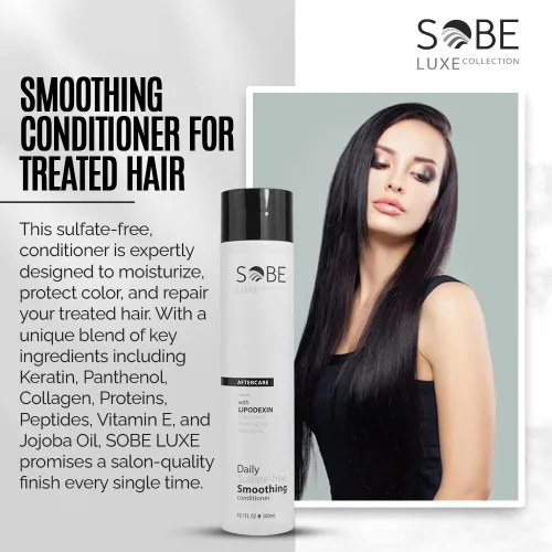 Vista 3 de SOBE LUXE - Acondicionador suavizante para cabello tratado, sin sulfato, 10 onzas, hidrata, protege el color y la reparación, queratina, pantenol