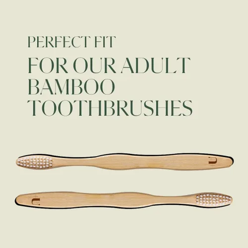 Vista 3 de Plus Ultra Estuche de viaje de bambú para cepillos de dientes adultos